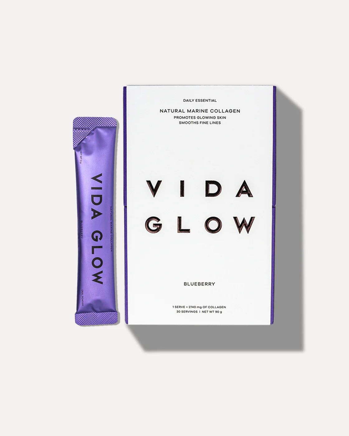 Vida Glow Natural Marine Collagen - Blueberry